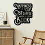 Wallity Happiness Coffee Escultura de pared negra